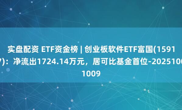 实盘配资 ETF资金榜 | 创业板软件ETF富国(159107)：净流出1724.14万元，居可比基金首位-20251009